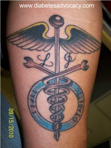 diabetes tattoo with blue circle Diabetes Advocacy