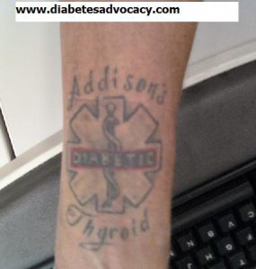 addisons diabetes tattoo
