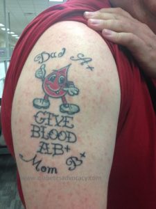 give blood tattoo