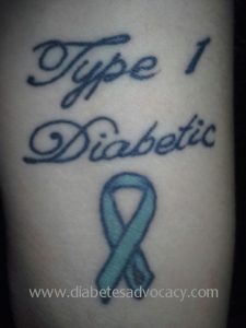 type 1 diabetic grey ribbon