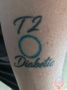 type 2 diabetes circle tattoo