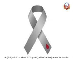 grey diabetes ribbon 