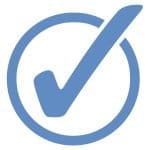 blue checkmark