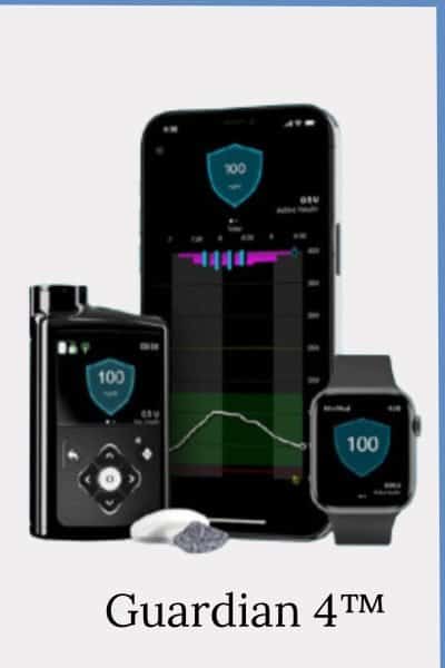 Guardian sensor 4 and Medtronic 780G insulin pump system